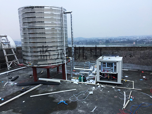 開平駿盈酒店空氣能熱水工程安裝圖