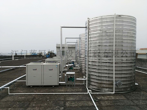 陽江貝斯特外國語學(xué)校宿舍熱水工程二期（4臺10P空氣能熱水器+4個(gè)10噸水箱）
