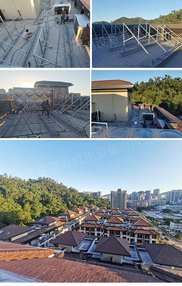 別墅平板太陽(yáng)能熱水工程